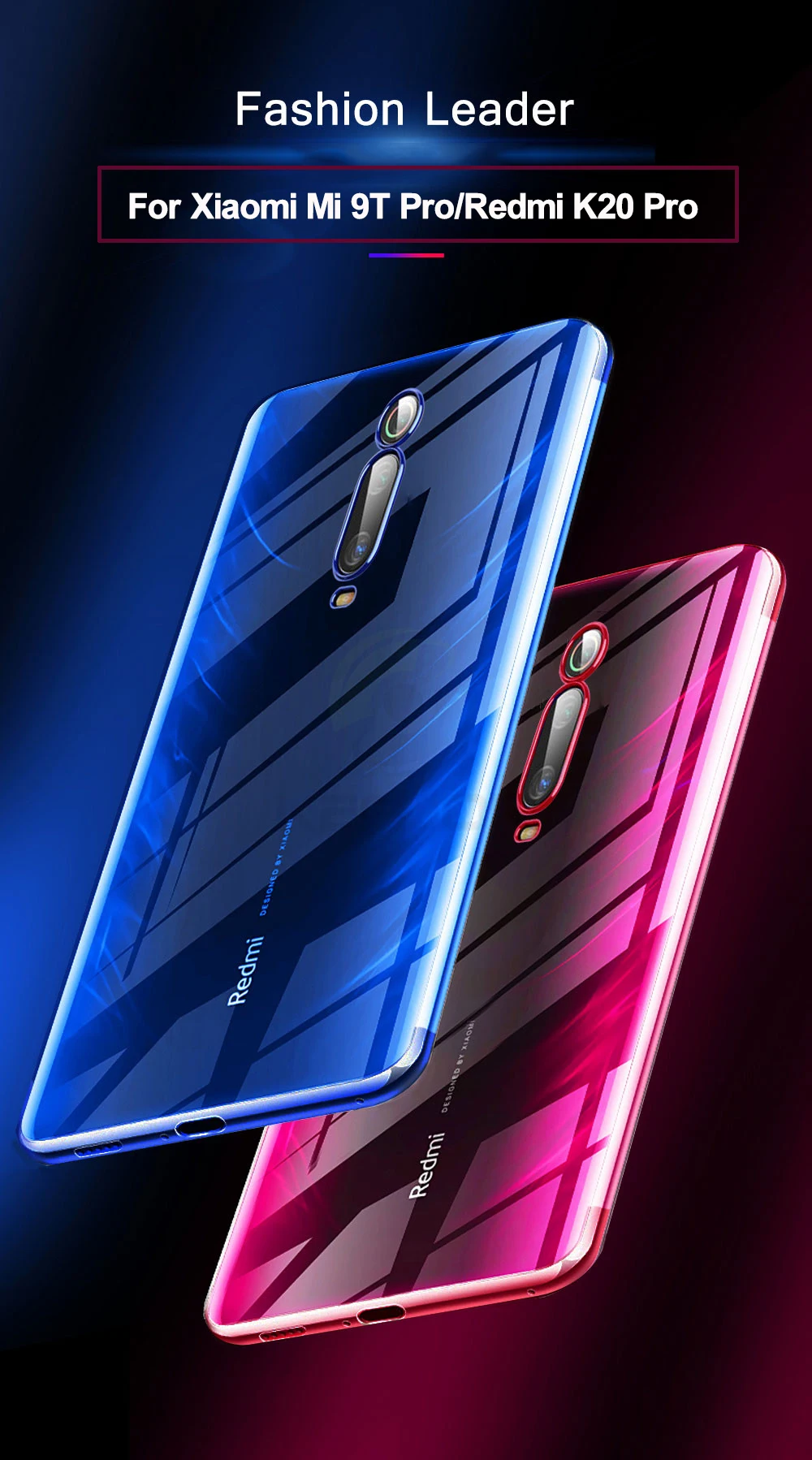 Чехол для Xiaomi mi 9 T, чехол для Xio mi Red mi K20 Pro mi 9 Pro mi 9 T, Прозрачный бампер, ТПУ, силиконовый чехол, красный mi 9 T Pro, чехол s On