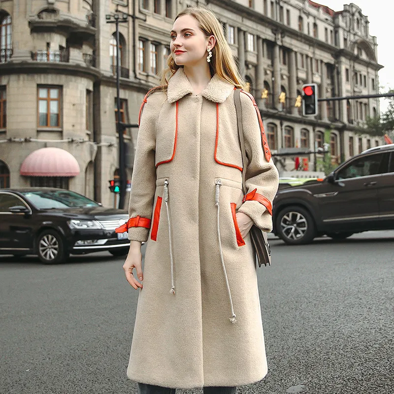 

Real Fur Coat Female 100% Wool Jacket Autumn Winter Coat Women Clothes 2020 Korean Vintage Long Sheep Shearling Fur Tops ZT4253