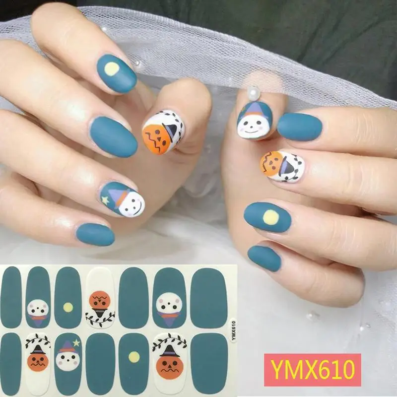 

12Pcs Nail Stickers For Ladies Design In The Halloween Party Nail Art Decals Decorations Manicure Tools