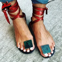 NAN JIU/открытые сандалии в римском стиле с ремешками; женские сандалии на плоской подошве; коллекция года; Летняя женская обувь на шнуровке; 5 цветов; большие размеры 34-43