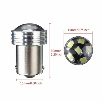 

10pcs Set Car LED Taillights Turn Signal Reversing White 6-SMD Bulbs Auto Replacement Parts Super Bright COB Lamp
