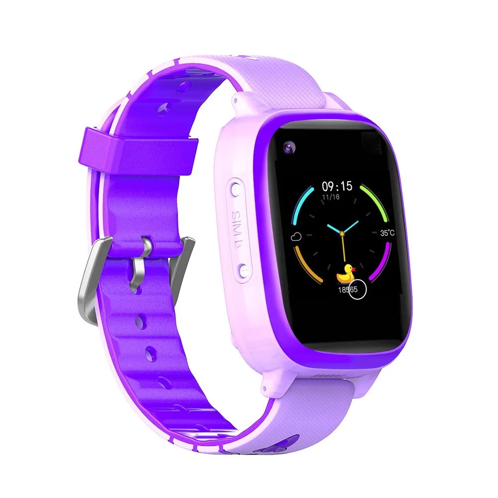 Purple T5 4G Детские Смарт-часы ram 512MB rom 256MB 4G видео телефон часы gps+ LBS+ wifi - Цвет: Purple