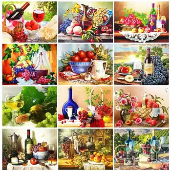 

HUACAN 5D Diamond Painting Full Square Drill Fruit DIY Diamond Embroidery New Arrival Cross Stitch Home Decoration