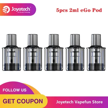 

5pcs NEW Original Joyetech eGo Pod 2ml Capacity E-cigarette Cartridge with 1.2ohm Coil Head MTL Vaping Pod for eGo Pod Kit