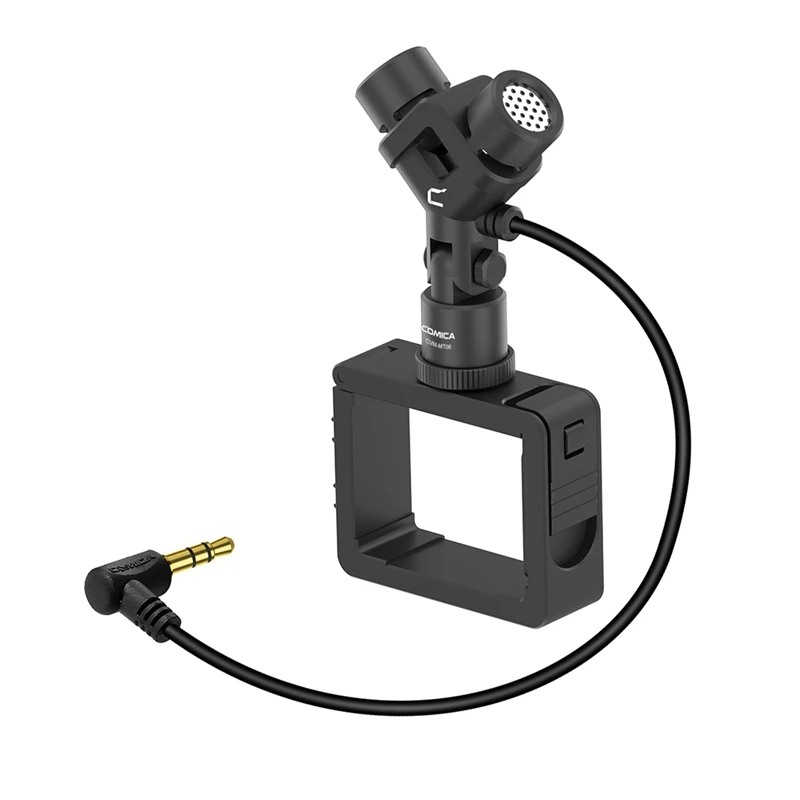 

ABGN Hot-Comica CVM-MT06 Motion Microphone XY Stereo Dual-Mic Cardioid Condenser Action Camera Video Mic for DJI Osmo Pocket (3.