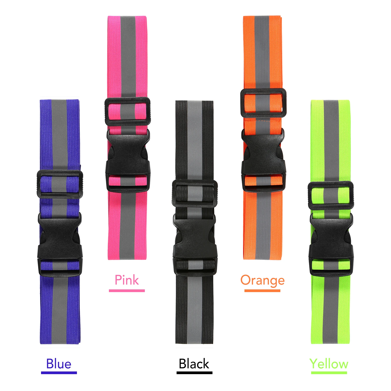 

Elastic Reflective Running Belt High-visibility Elastic Night Safety Waist Belt Band for Outdoor Sport Running Cycling Jogging