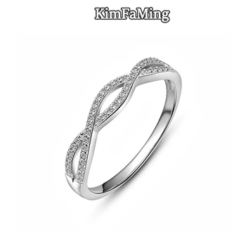 

Fine jewelry silver ccurved cross rings for women R116
