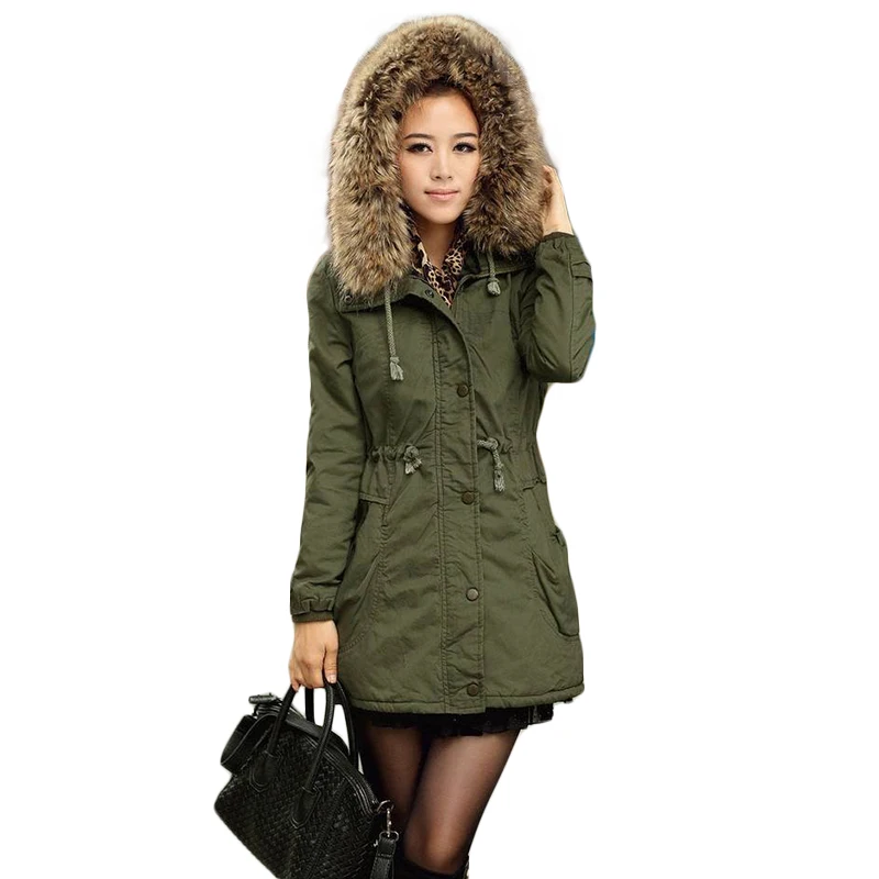 

Lortalen Autumn And Winter Women'S Parka Loose Cotton Long Coat With Pockets Windbreaker Casual Fur Collar Plush Coat Hooded