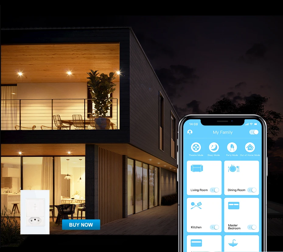 Livolo New US/AU Standard Zigbee swiitch+Brazilian 10A socket With Pearl Crystal Glass,without logo