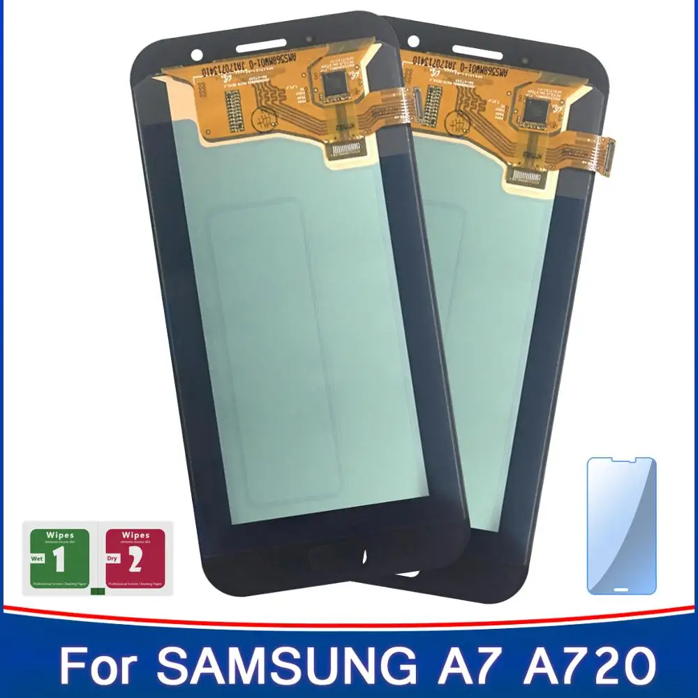 

2PCS High Quality A7 LCD Display For Super AMOLED Samsung Galaxy A7 2017 A720M A720Y SM-A720F A720FD A720 LCD Touch Screen