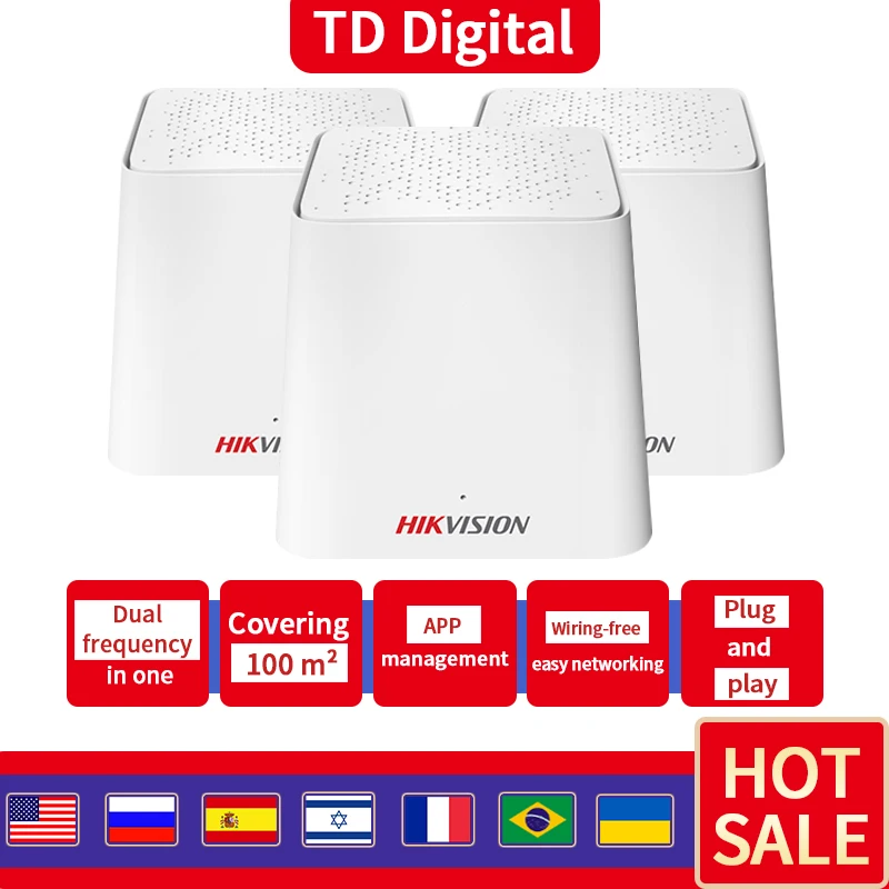 Hikvision Nova DS-3WMR11-E Wi-Fi система с сеткой для дома AC1200 2 4G/5 0 GHz WiFi беспроводной