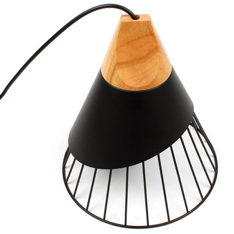 

Nordic Pendant Light Wooden Pendant Lamp For Home Lighting Modern Hanging Lamp Lampshade Led Bulb Kitchen Light Black
