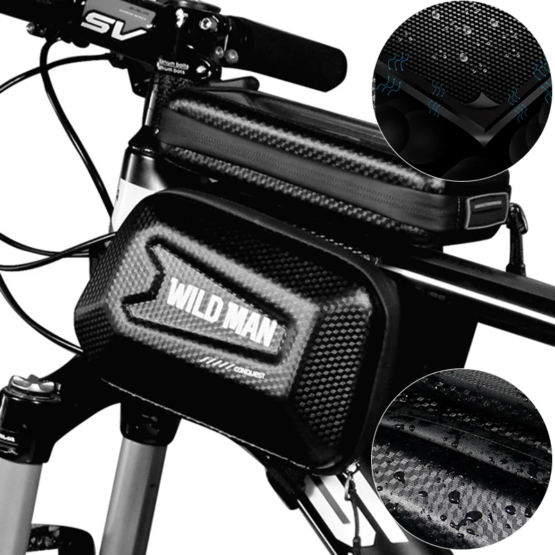 

Frame Front Tube PU EVA 4.2 1pc Bicycle Bag Mobile Phone Holder For Wild Man
