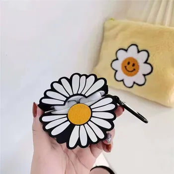 

Cute Daisy Flower Case For Apple Airpods Pro Cover Luxury Silicone Cute Cartoon Headphone Case Box For Air pods 2/1/Pro Earphone