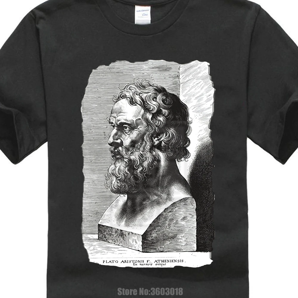 

Summer Style Fashion Swag T Shirts MenShort New Style Crew Neck Plato Philosophy Teacher Gift T Shirt Greek Philosopher