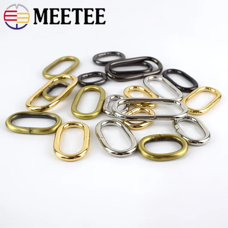 Meetee овальная металлическая круглая d образная кольцевая сумка ремень тесьма
