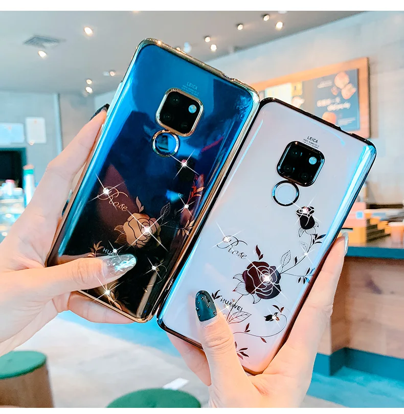 Kingxbar блестящий чехол с кристаллами для huawei mate 20pro/mate 20 жесткая задняя крышка тонкая прозрачная Стразы
