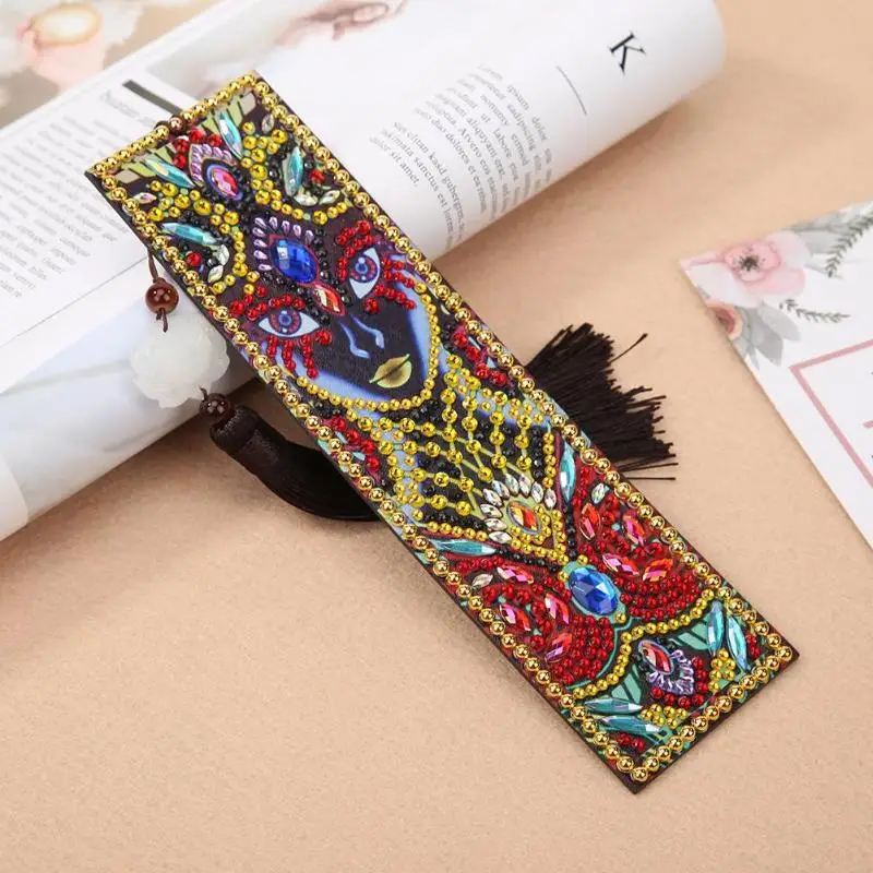 Рождественские подарки DIY дрель специальная форма Алмазные закладки с живописью кожа кисточка вышивка крестиком Закладка ремесло игрушки