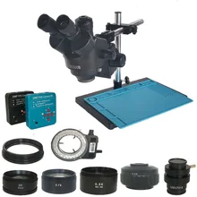 38MP Hdmi-Compatibel Usb Microscopio Camera 3.5X-90X Simul-Focal Trinoculaire Stereo Microscoop Solderen Pcb Sieraden Reparatie kit
