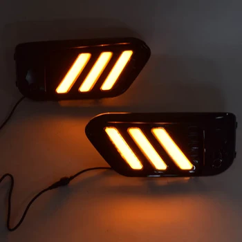 

Car Flashing 2PCS LED DRL Daytime Running Light Daylights for BMW X1 F48 F49 2016-2019 with Yellow Turn Signal Lamp-White Yellow