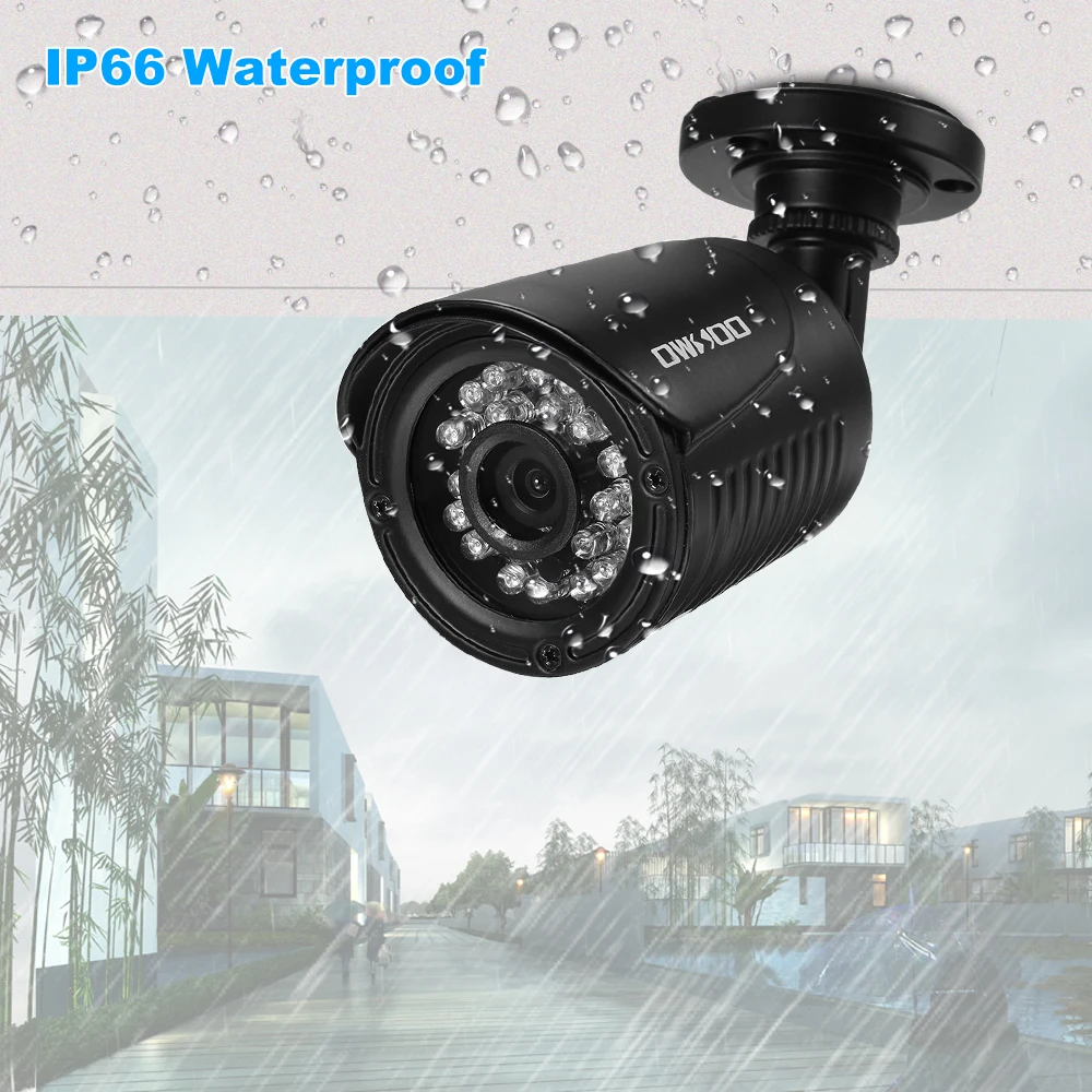OWSOO 1080P AHD Bullet Водонепроницаемая камера видеонаблюдения 2.0MP 1/3 CMOS 3,6 мм IR-CUT 24 шт. ИК-лампы ночного видения для наружной безопасности дома