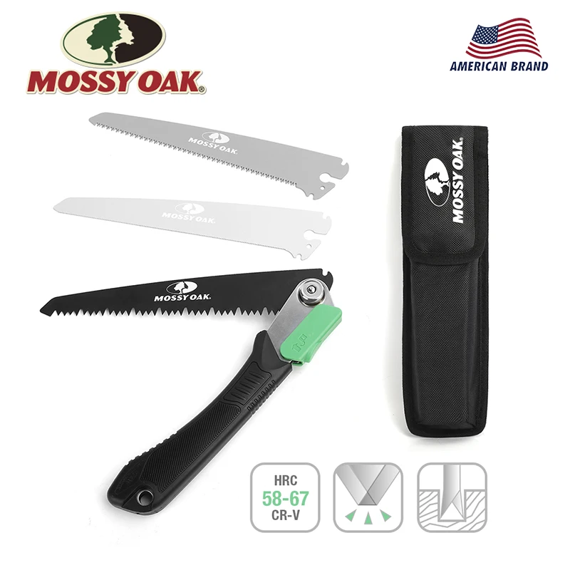  Mossy Oak 3 in 1 Camping Foldable Saw Garden Folding Saw for Woodworking Serra GardeningTool