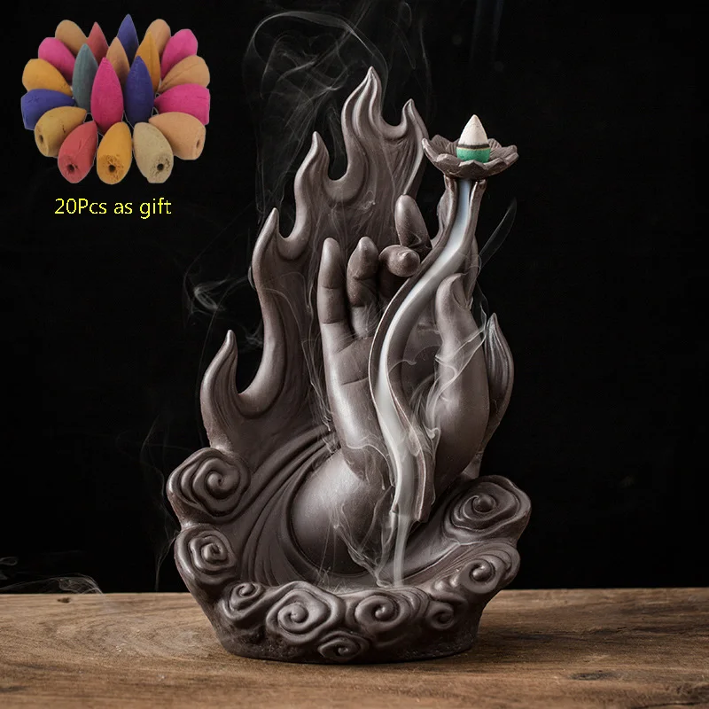 Горелка для благовоний Будды фиолетовый песок благовония горелки Zen чайная