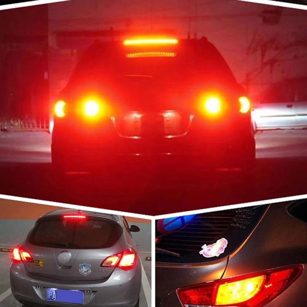 4LED нити 1157 BAY15D 21/5 Вт автомобильный резервный задний стоп лампочка для фонарей стоп-сигналов белая лампа Автомобильные стояночные огни