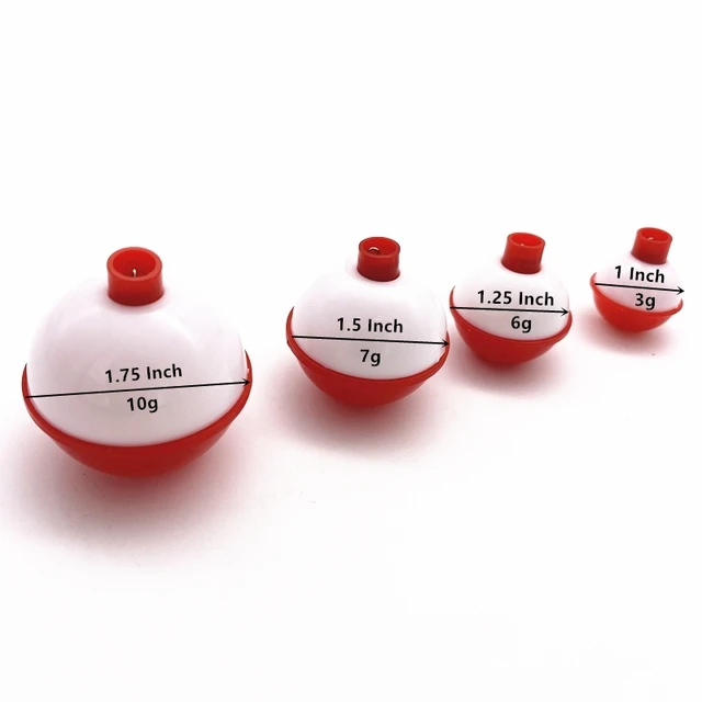 10pcs/lot size 50mm / 1.96inch Fishing Bobber Floats Set Hard ABS