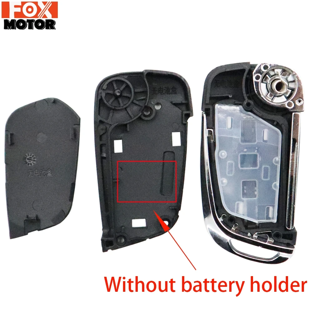 Key Case Car Key Shell Key Cover Folding Car Key Shell Fob Cover 2 Button Car Remote Control Key Shell Cover Fob Case Modified for Peugeot Expert 207 307 308 3008 5008 807 HU83 Blade CE0523