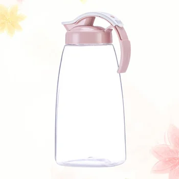 

Beverage Storage Container Heat Cold Water Jug Plastic Juice Pitcher Household Teapot Kettle - Size L (Pink)