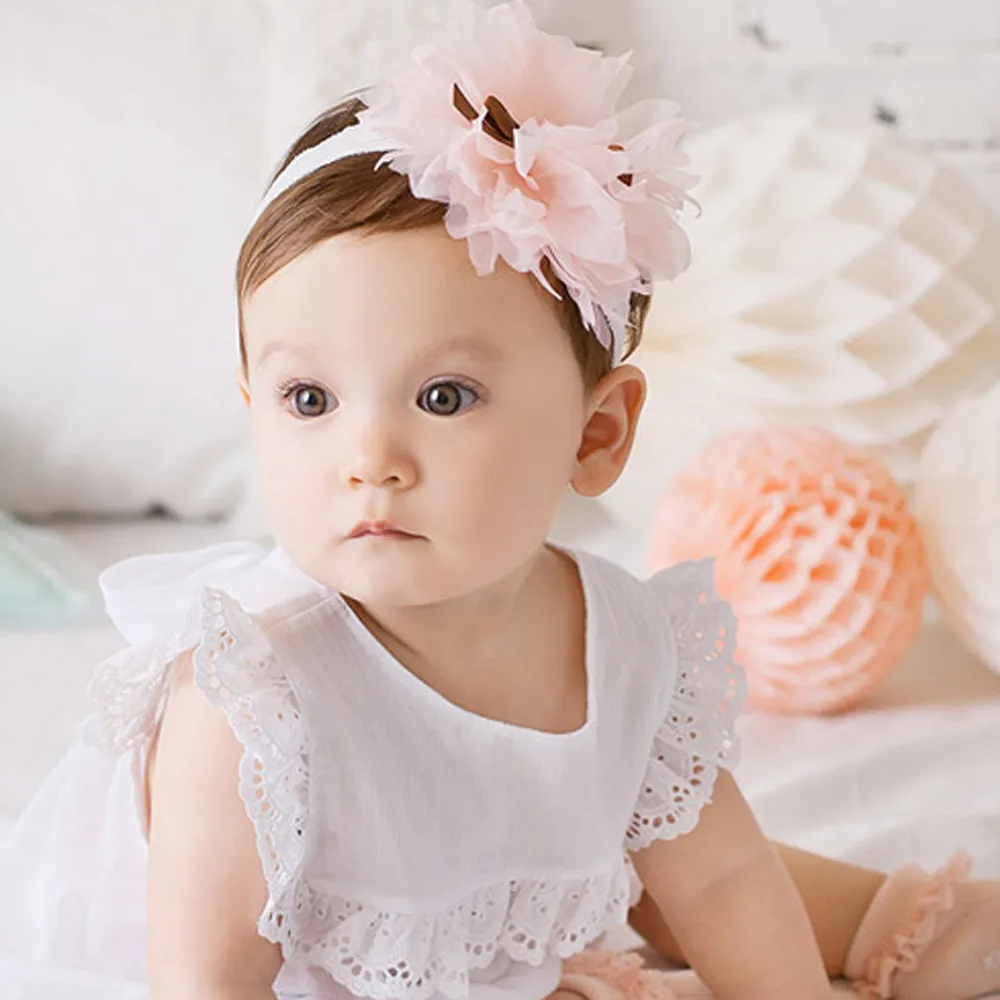 2020 new Baby big flower hairband Kids Baby Girls Head Band Hair Bows Flower Girl
