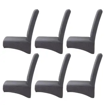 

Silver Grey Knitted Stretch Chair Cover Convenient Practical User-friendly Design Removable Party Elastic Chairs Protector