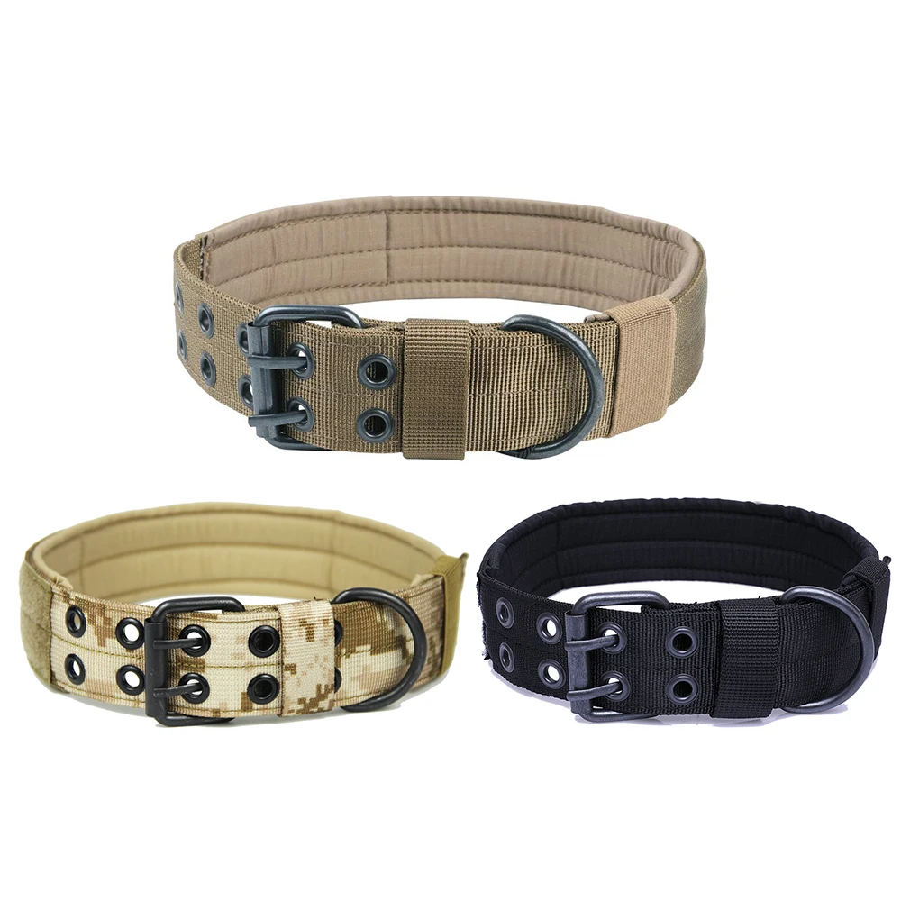 

Adjustable Dog Collar Tactical Training Pet Collar 4.5 cm Width Durable Nylon Dog Collars For Small and Large Dogs Pet Products