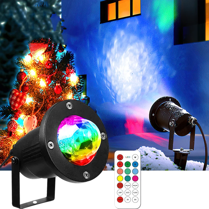 Уличный RGB лазерный светодиодный диско-светильник газон красочный водная волна