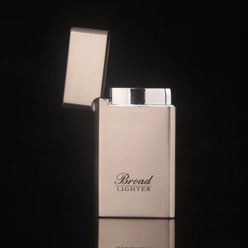 

Electroplat Brushed Inflatable Metal Lighter Modern Simplicity Butane Gas Encendedor Cigarette Candle Isqueiro Cigar Accessories