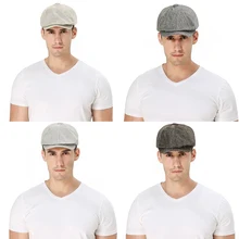 Остроконечная кепка Повседневная УФ-защита хлопок лен плоский Газетчик шляпа для вождения наружные головные уборы