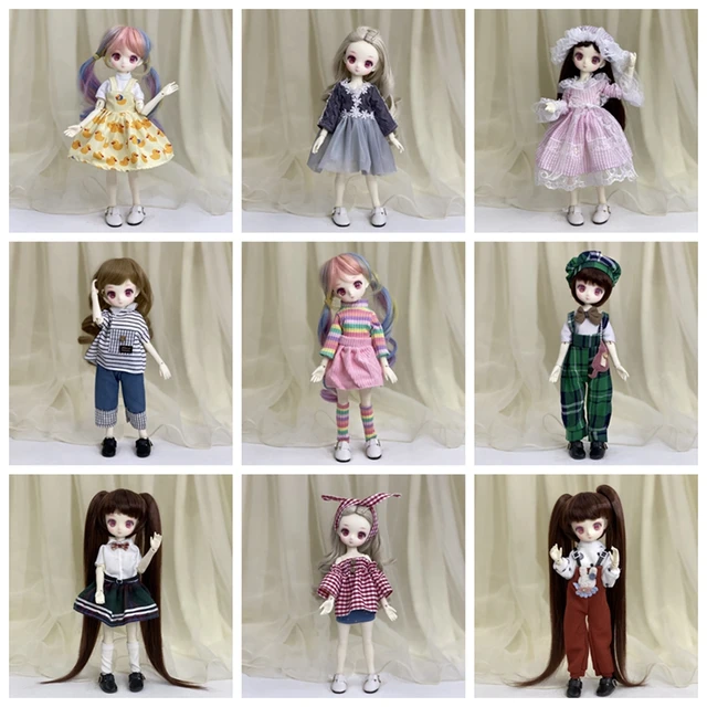 Adollya BJD Doll Accessories Fashion 1/6 Clothes for Doll Tops Bottoms Headwear Socks Clothes Suit Suitable for 1/6 Doll 6