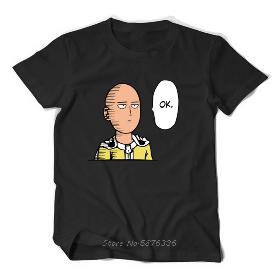 Ok One Punch Man КПМ сока Сайтама вдохновлен футболка Для мужчин из хлопка Одежда с
