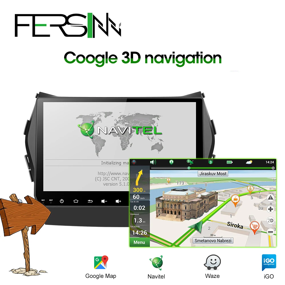 Best Fersinny CIX459060 Android 9.0 T8 Octa Core car dvd gps video radio player 1 din for Hyundai IX45 Santa fe 2013 car navigaton 4 Best Fersinny CIX459060 Android 9.0 T8 Octa Core car dvd gps video radio player 1 din for Hyundai IX45 Santa fe 2013 car navigaton 4