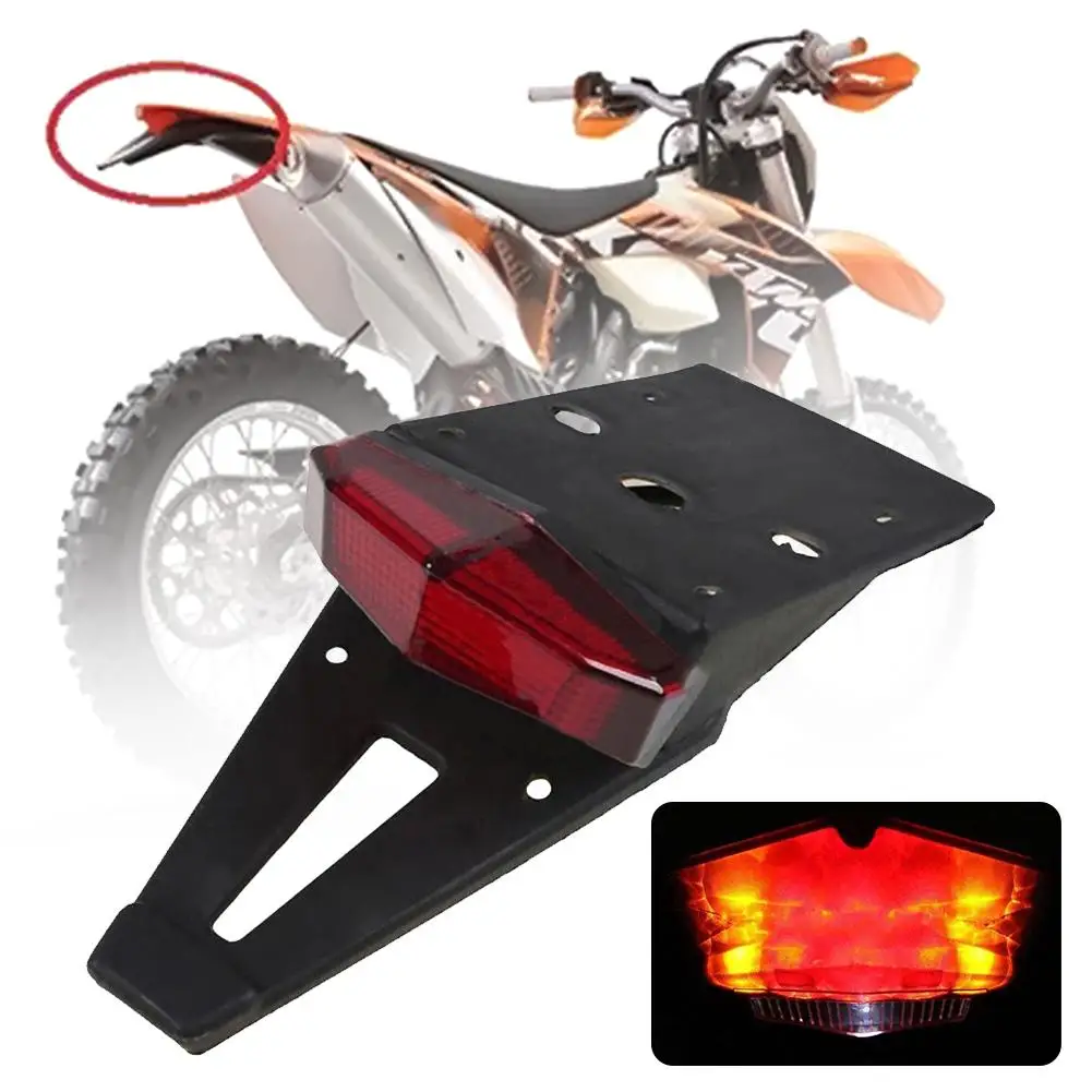 

12V Stylish Universal Motorcycle Dirt Bike Rear Fender Brake Tail Signal LED Light Lamp New hot sale