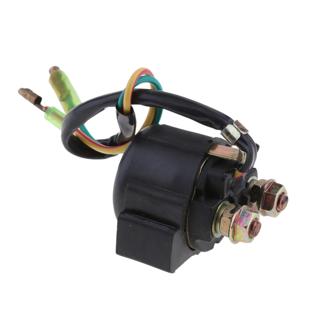 Black Marine Boat Starter Relay Solenoid for Yamaha 40HP Outboard Motor
