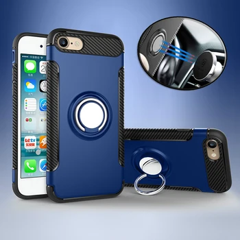 

500pcs Magnet Holder Car Ring Holder Stand Shockproof Case For VIVO X27 Pro X23 V11 V11i Z3i Y97 Hybrid PC+TPU Armor Back Cover