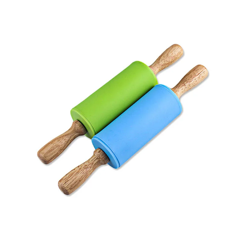 TTLIFE 23 см деревянная ручка, силикон скалка для теста Кондитерские палочки для детей Инструменты для выпечки Кухонные Принадлежности