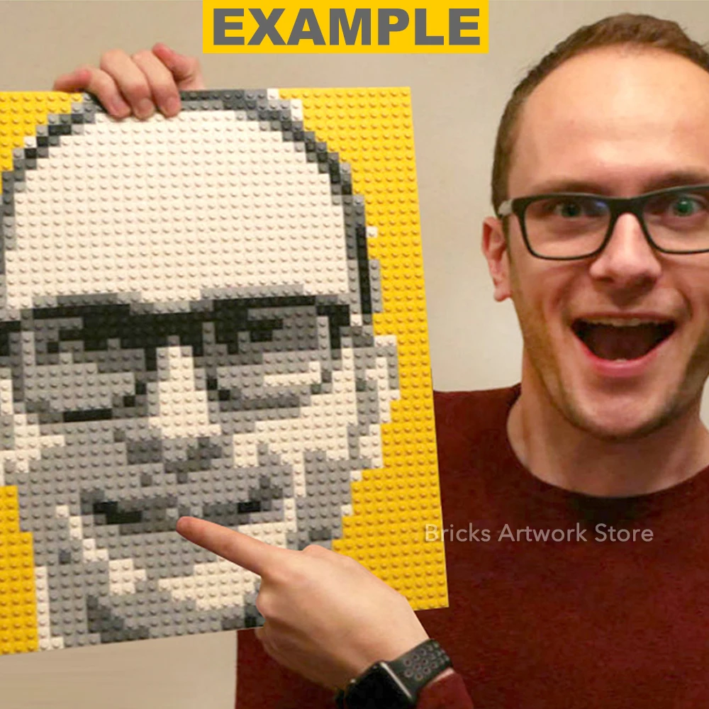 Idees Cadeaux Uniques Pop Pixel Art Portrait Photo Personnalise Mur Facile Mosaique De Diamant Peinture Par Blocs De Construction Ideal Pour Un Anniversaire Aliexpress