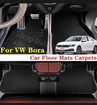 

Puou For VW Bora 2013-19 Car Floor Mats Carpets Front & Rear Full Set Custom auto foot Pads automobile waterproof carpet cover
