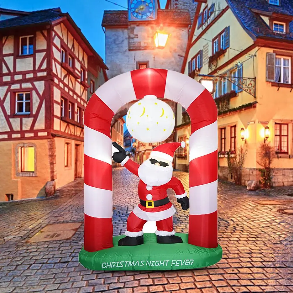 

Christmas arch inflatable Santa 2.4M Christmas garden decoration venue layout welcome props Christmas welcome props