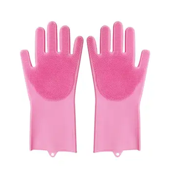 

Pet Cat Bath Hair Removal Tools Pet Silicone Grooming Tool Accessories Dog Bath Massage Cleaning Accessories (Pink 180g)