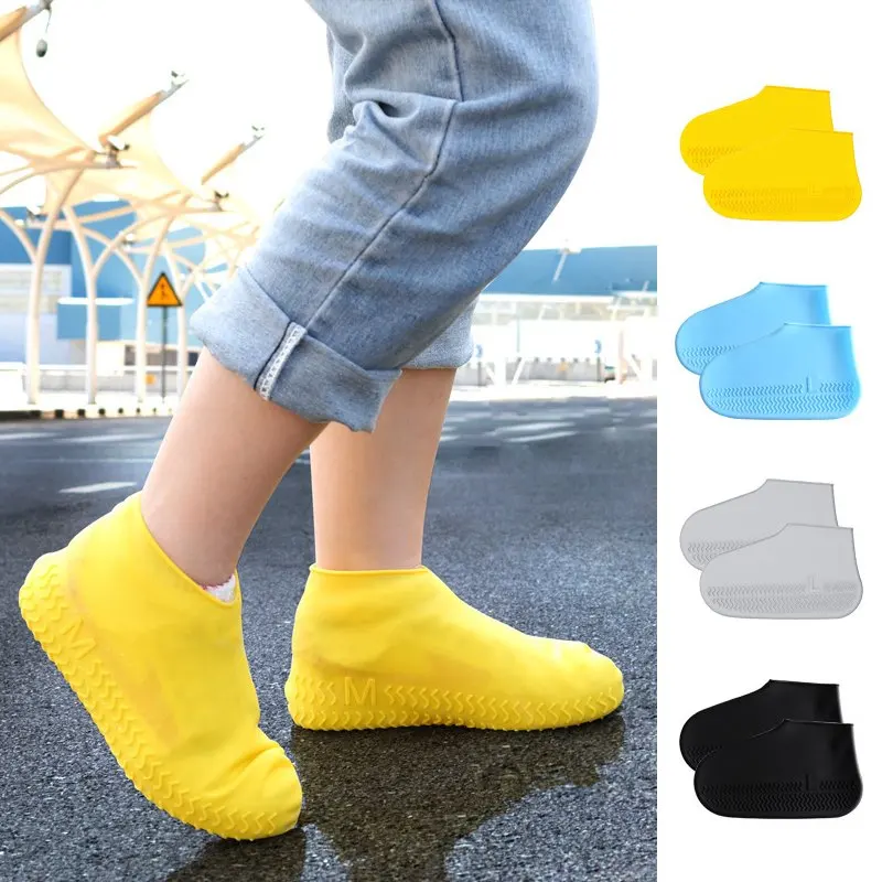 

New Boots Waterproof Shoe Cover Silicone Material Unisex Shoes Protectors Rain Boots for Indoor Outdoor Rainy Days Reusable 2021