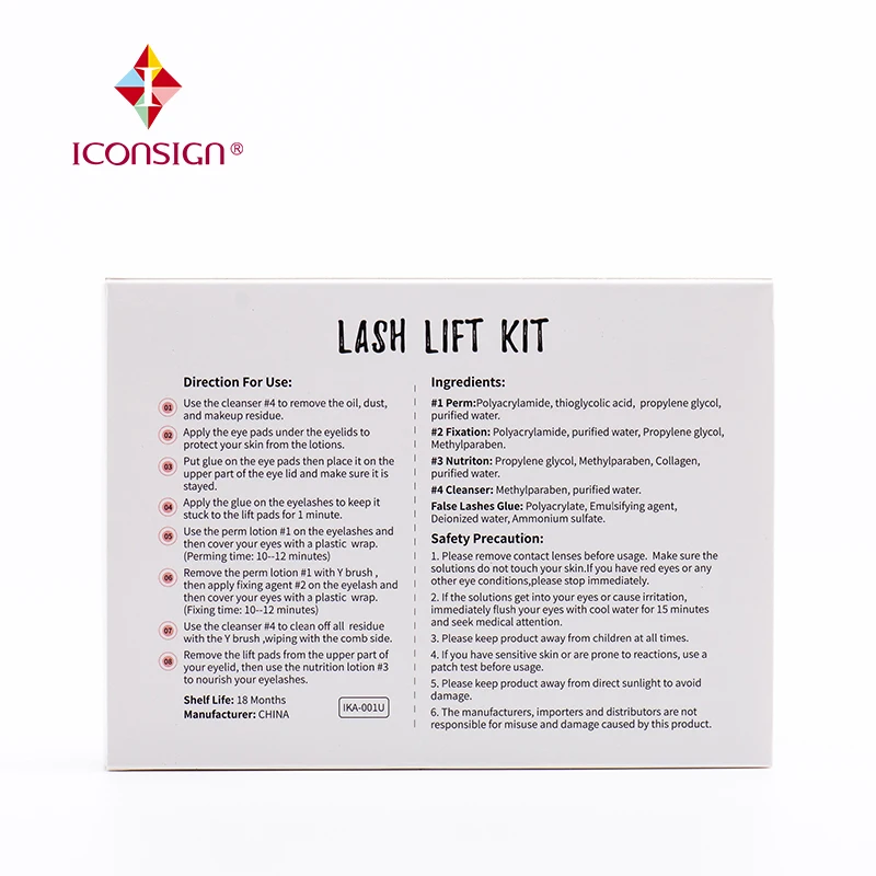 5 компл./лот ICONSIGN набор для подтяжки ресниц салонный косметический лосьон